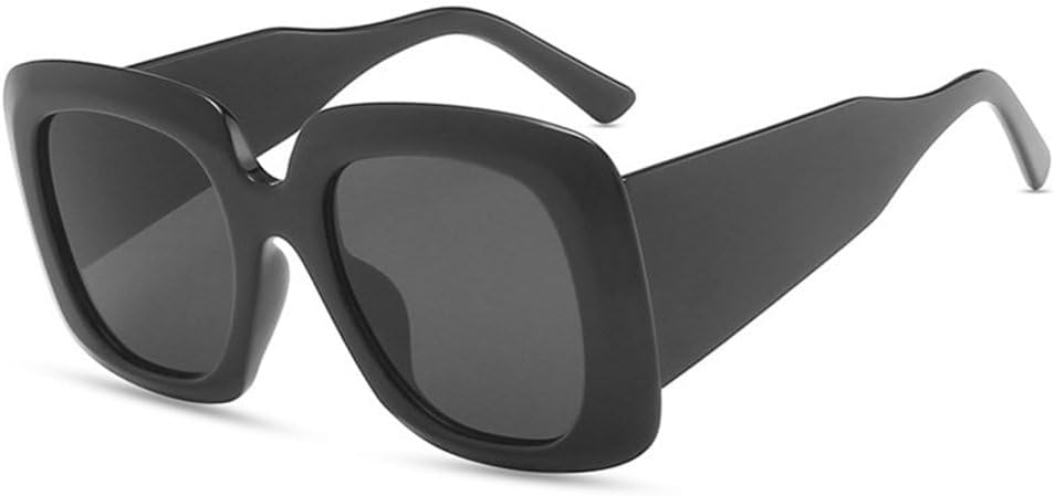 

Модные большие квадратные женские солнцезащитные очки в стиле ретро с леопардовым принтом и широкими дужками, солнцезащитные очки UV400 для мужчин, розовые солнцезащитные очки-желе generic, Black Gray