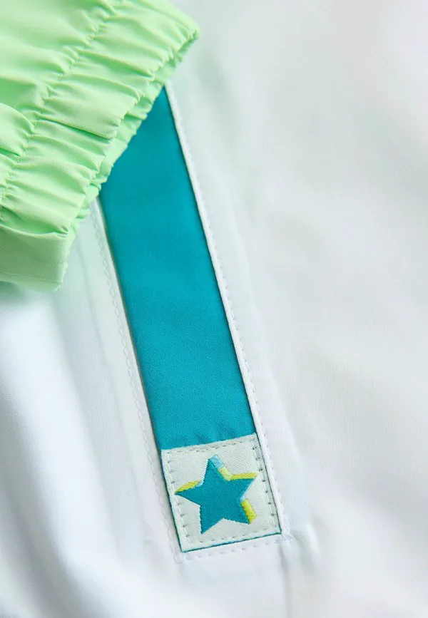 Водонепроницаемая куртка-дождевик стандартного кроя Next, Green Colour Block — фото 3