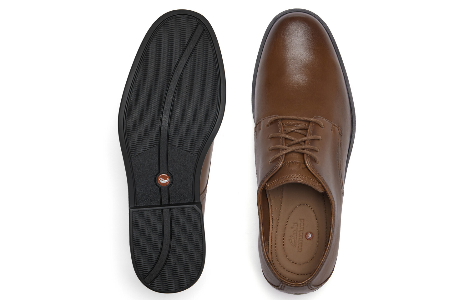 Туфли мужские низкие темно-коричневые Clarks — фото 3