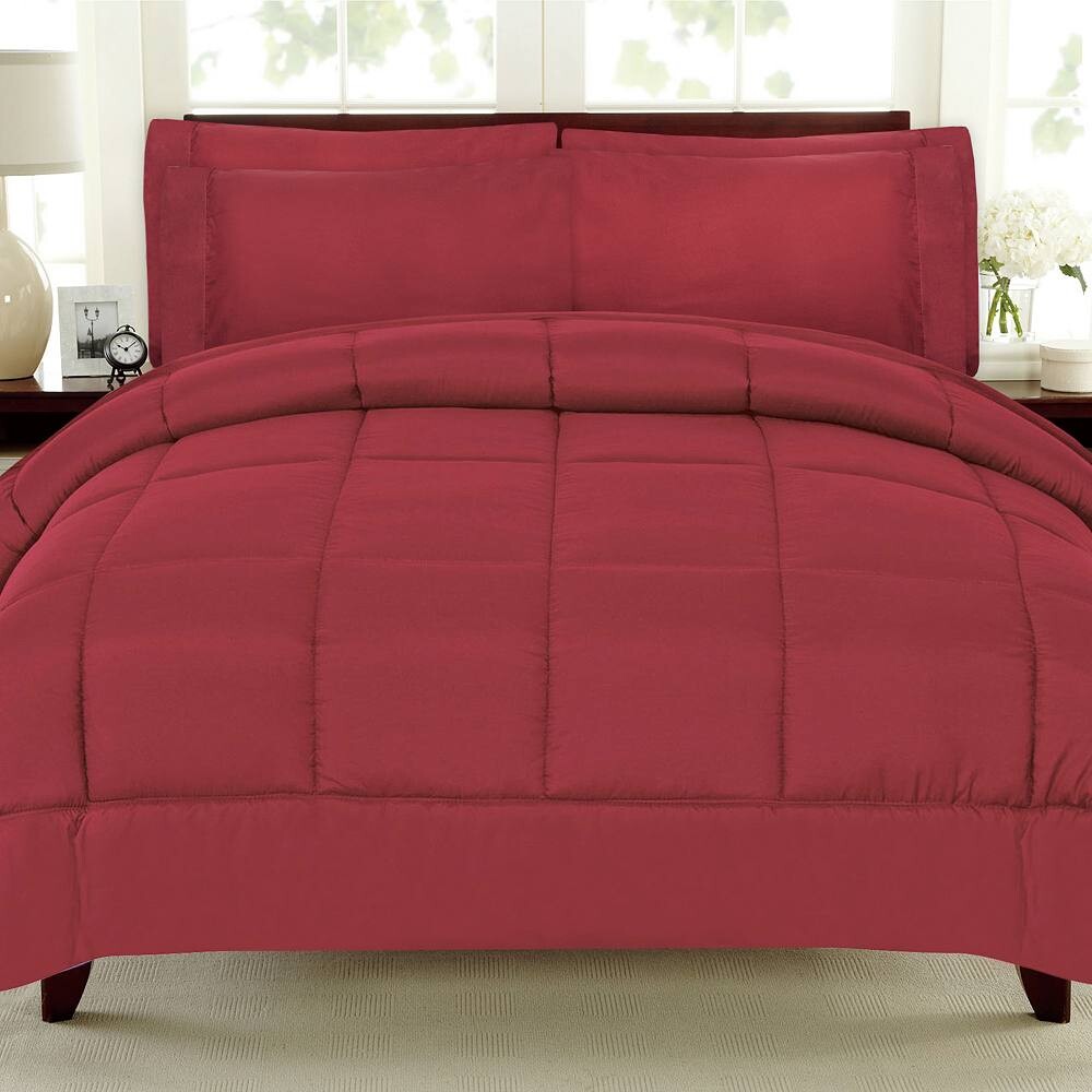 

Роскошное одеяло и комплект постельного белья Sweethome Collection из 7 предметов Sweet Home Collection, цвет Burgundy