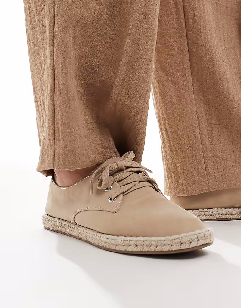 

Эспадрильи на шнуровке ASOS DESIGN в каменном цвете