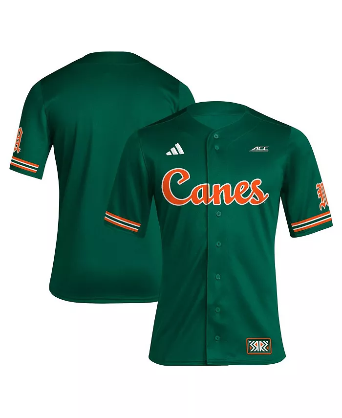 

Мужская бейсбольная джерси Miami Hurricanes Reverse Retro реплика, зеленая adidas