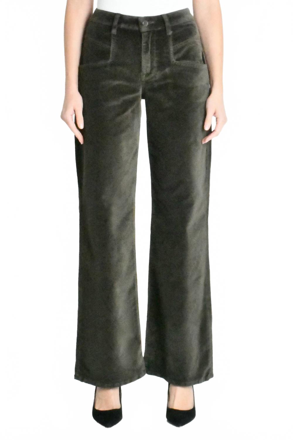 

Defazio Широкие джинсы в глубоком оттенке шалфея FIDELITY, Deep Sage