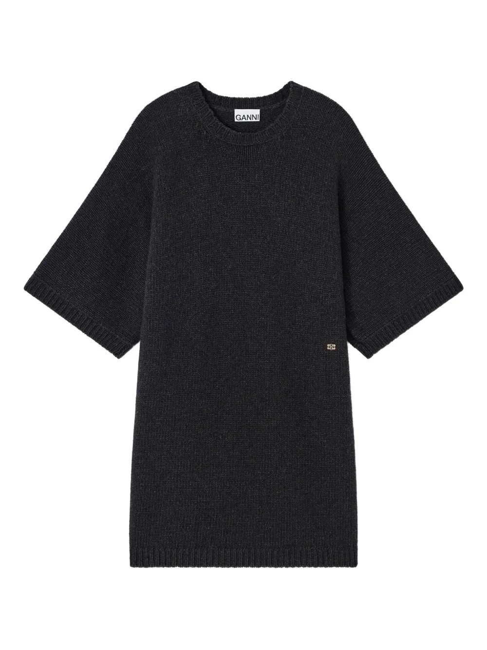 

Платье-футболка мини GANNI, серый