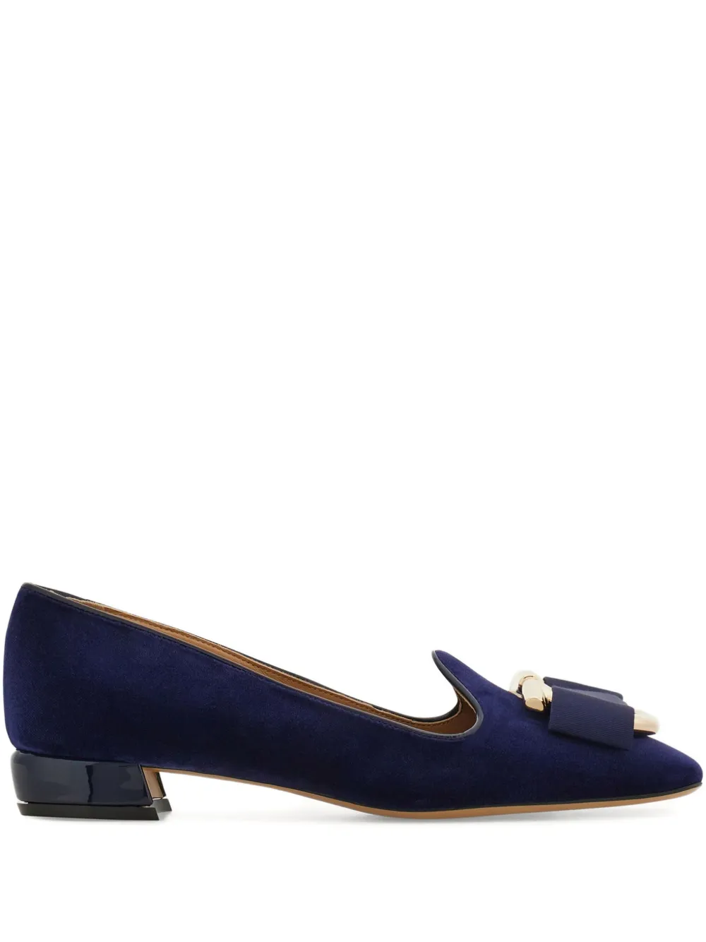 Бархатные туфли-лодочки Gancini Ferragamo, синий