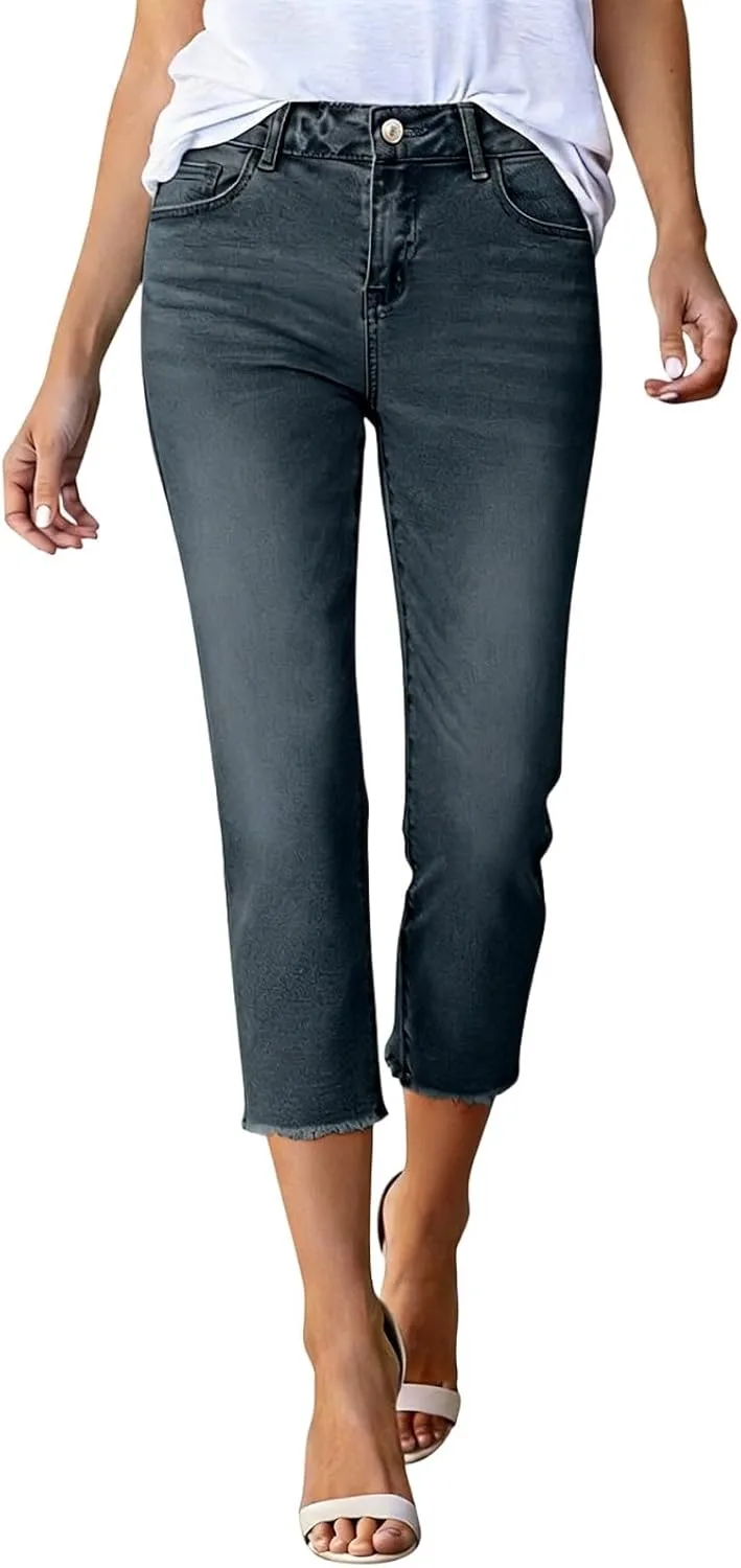 

Женские джинсы Capri Slim Fit с высокой посадкой WWPPAION