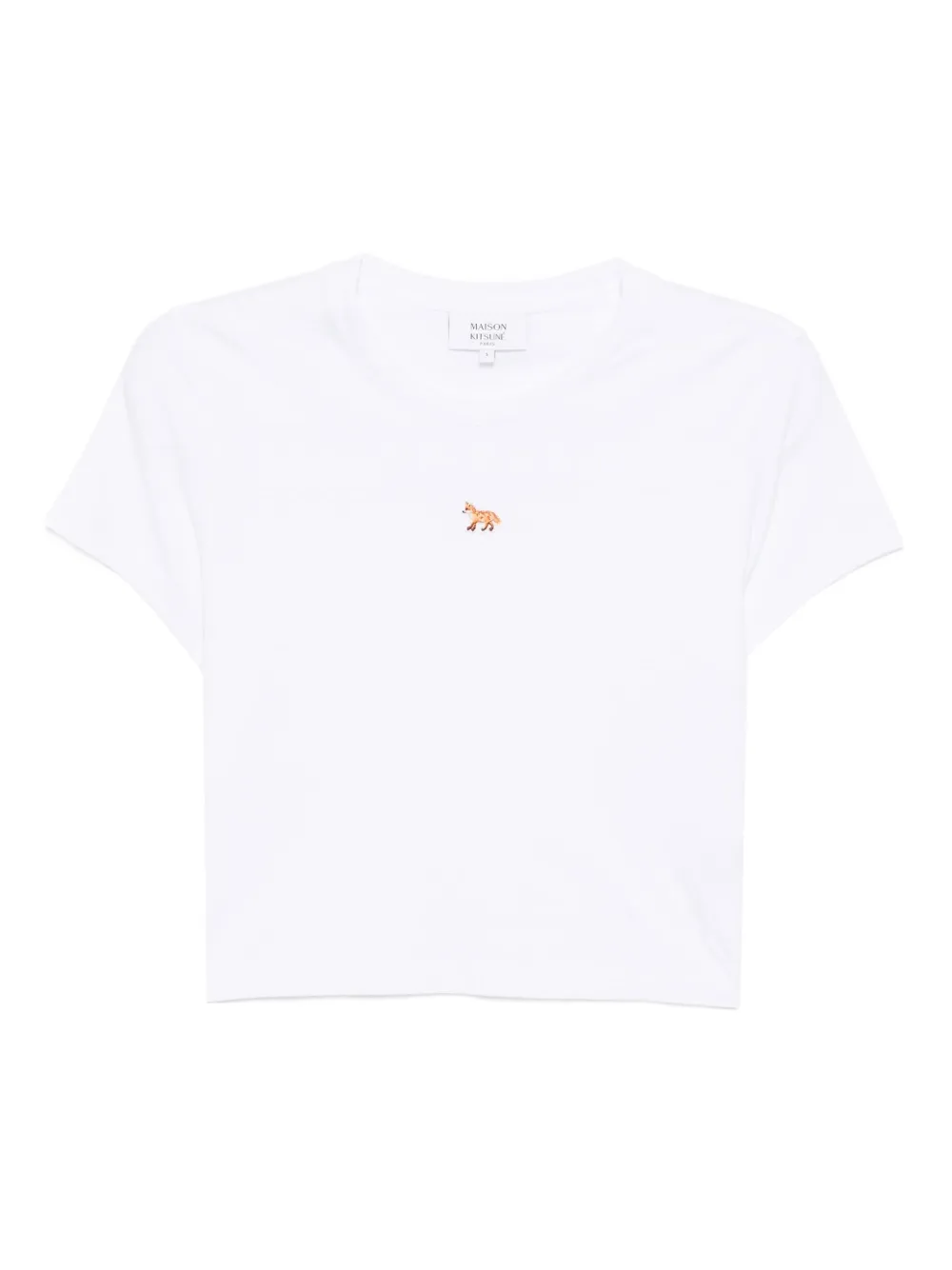 

Футболка с нашивкой Baby Fox Patch Baby Maison Kitsuné, белый
