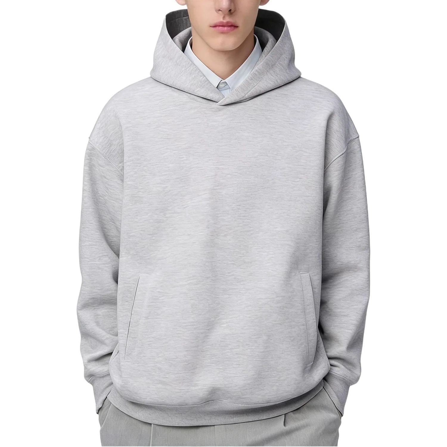 Толстовка унисекс серая с капюшоном UNIQLO, Gray