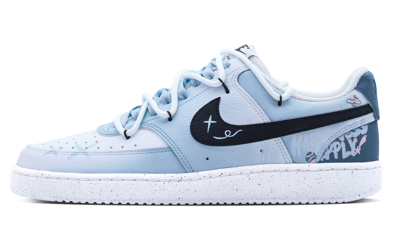 

Кроссовки Nike Court Vision 1 Skateboarding Shoes Men Low-top White/blue, белый/синий