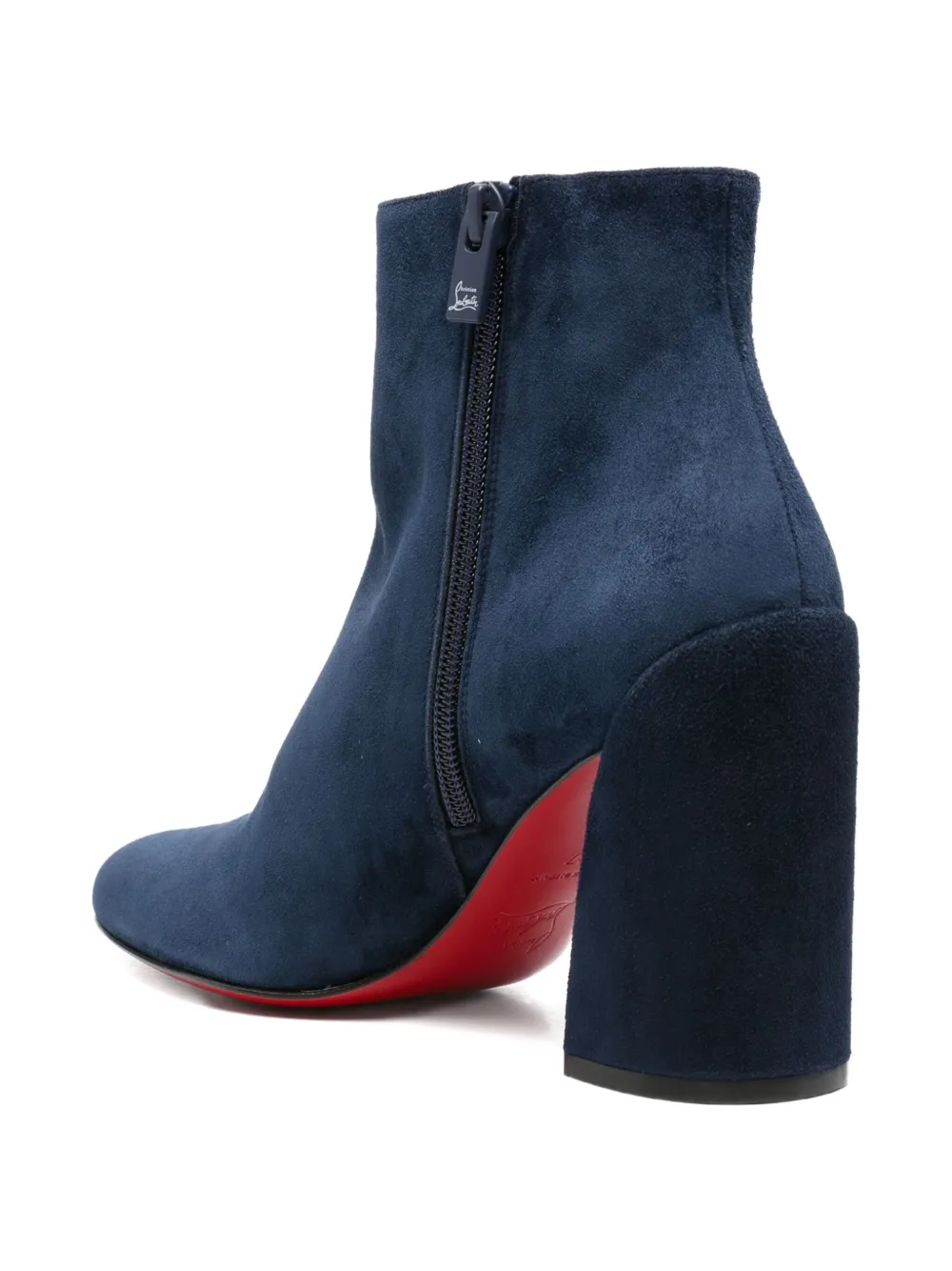 Ботильоны Turela 100 на блочном каблуке Christian Louboutin, синий — фото 3