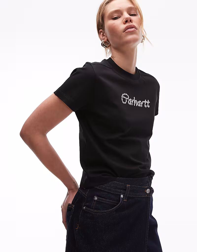 

Футболка Carhartt WIP с принтом «цепочка на спине» черного цвета