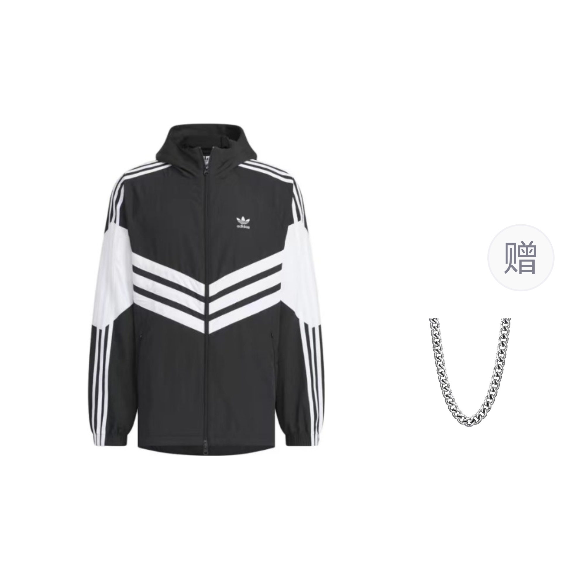 Курка Adicolor Windbreaker мужская черная Adidas Originals — фото 2