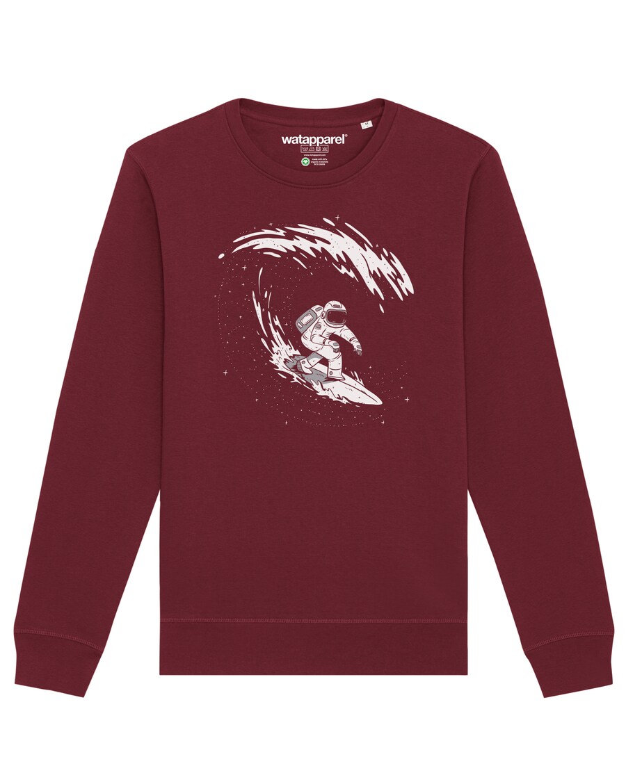

Свитер Watapparel Sweatshirt Surfing Spaceman, бордовый
