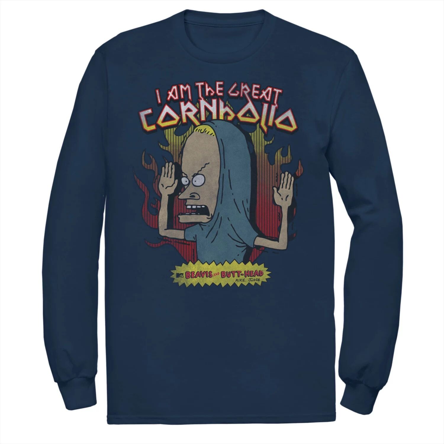 

Мужская футболка Beavis & Butthead Cornholio Fire Portrait Licensed Character