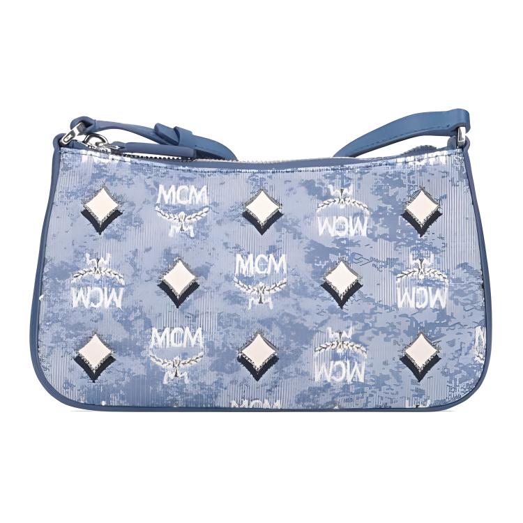 

MCM Сумка через плечо Aren Canvas Leather Patchwork, маленькая, женская, синяя