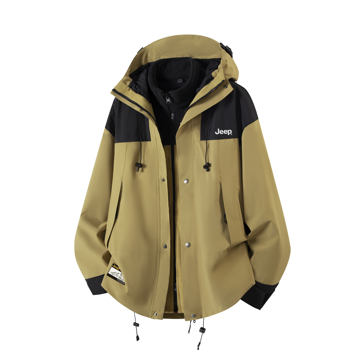 

Jeep Трехслойная ветровка тренч унисекс, Khaki Brown[3-in-1]
