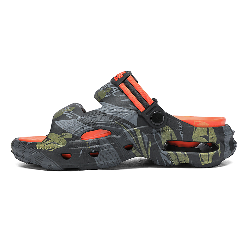 

NANJIREN Пляжные сандалии мужские синие/коричневые/зелёные/оранжевые — чёрно-оранжевые, цвет Black Orange