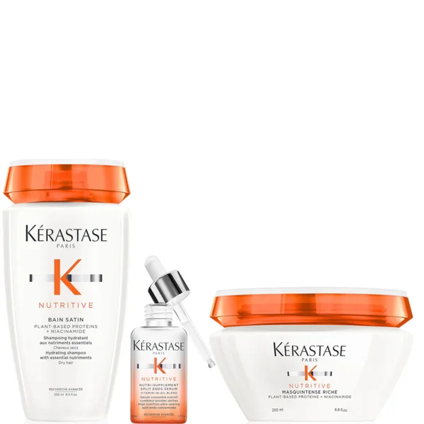 

Kérastase nutritive увлажняющий набор от корней до кончиков питает и разглаживает волосы средней густоты и очень сухие Kerastase