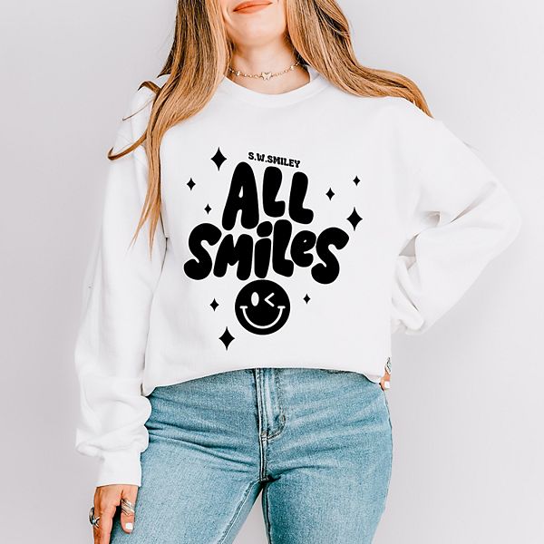 

Футболка Sweatshirt SWSmiley all smiles smiley face Simply Sage Market, White, Белый, Футболка Sweatshirt SWSmiley all smiles smiley face Simply Sage Market, White