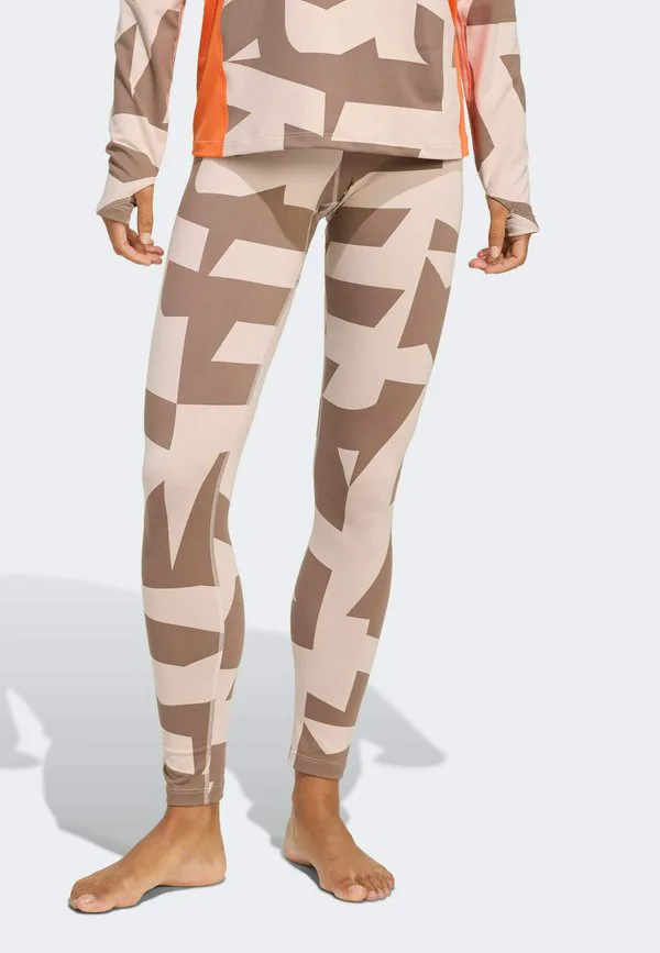 Многоцветные леггинсы из синтетической ткани Adidas Terrex, Taupe