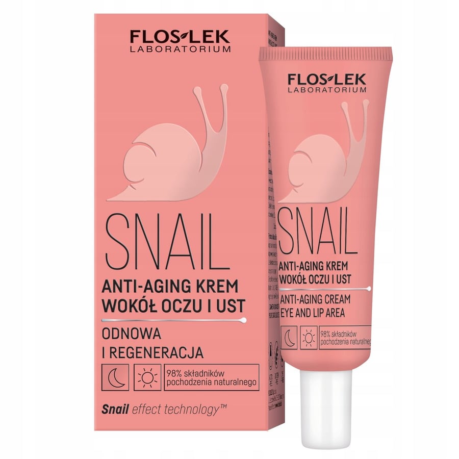 

Floslek Snail, Антивозрастной крем вокруг глаз и губ, 30 мл FLOS-LEK