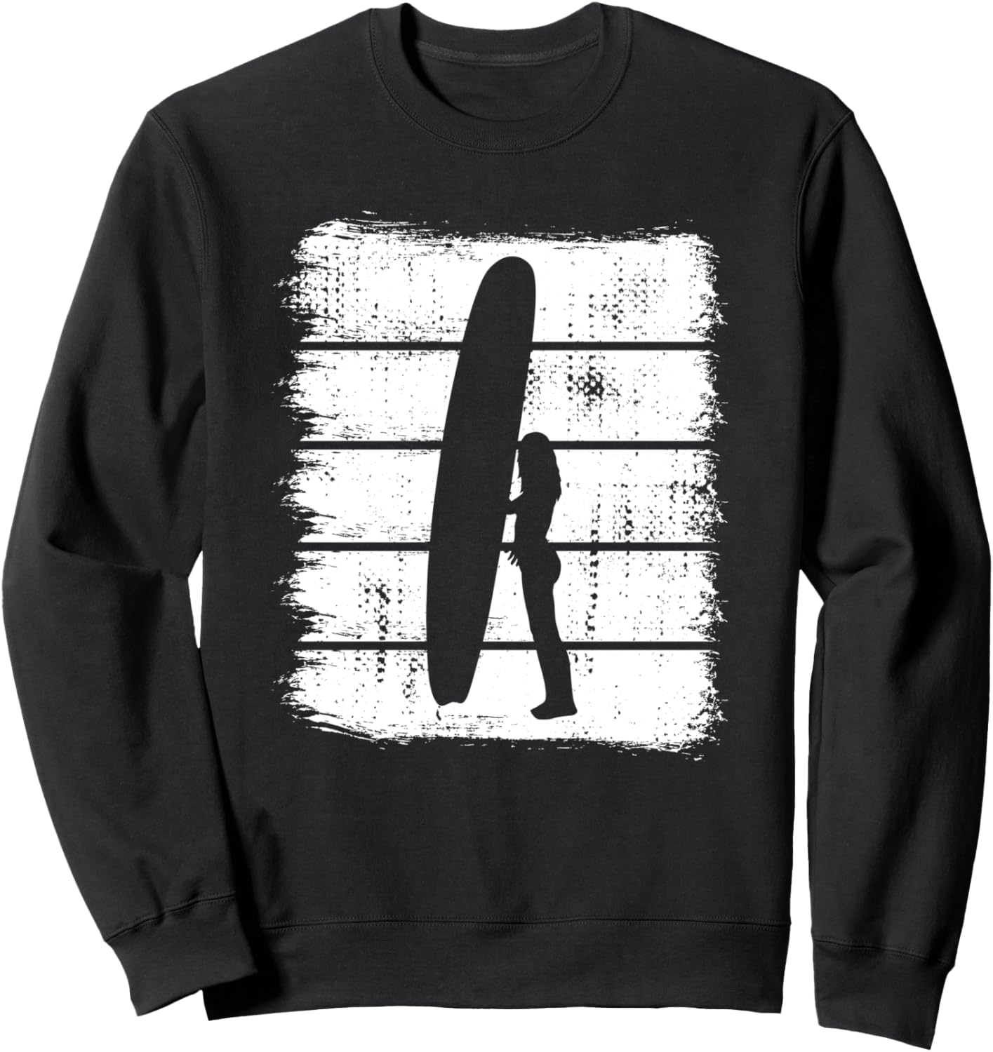 

Толстовка с рисунком девушки-серфингистки в пляжном стиле Funny Surfing Shirts For Girls, черный