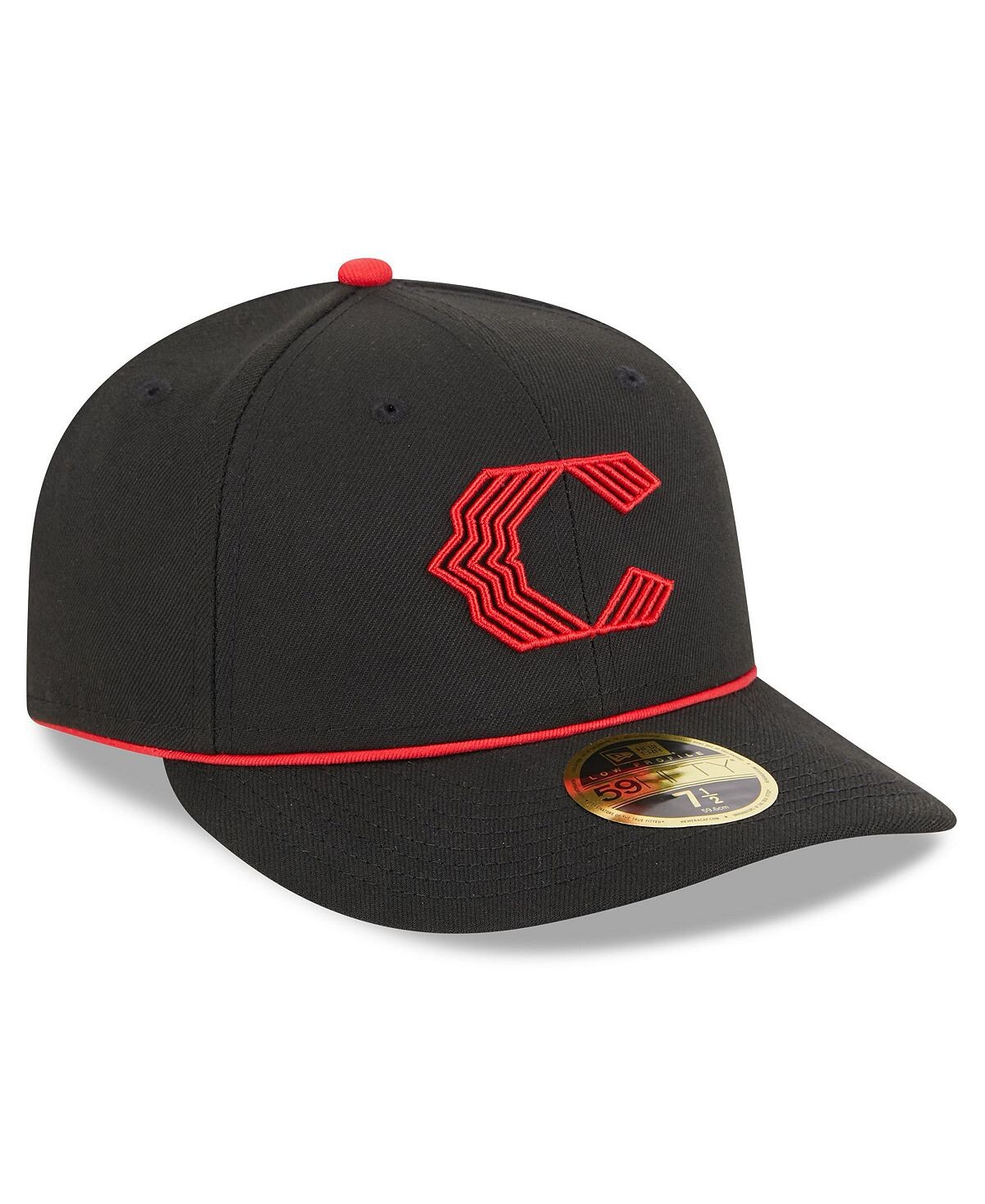 

Мужская черная приталенная шляпа Cincinnati Reds 2023 City Connect Low Profile 59FIFTY New Era