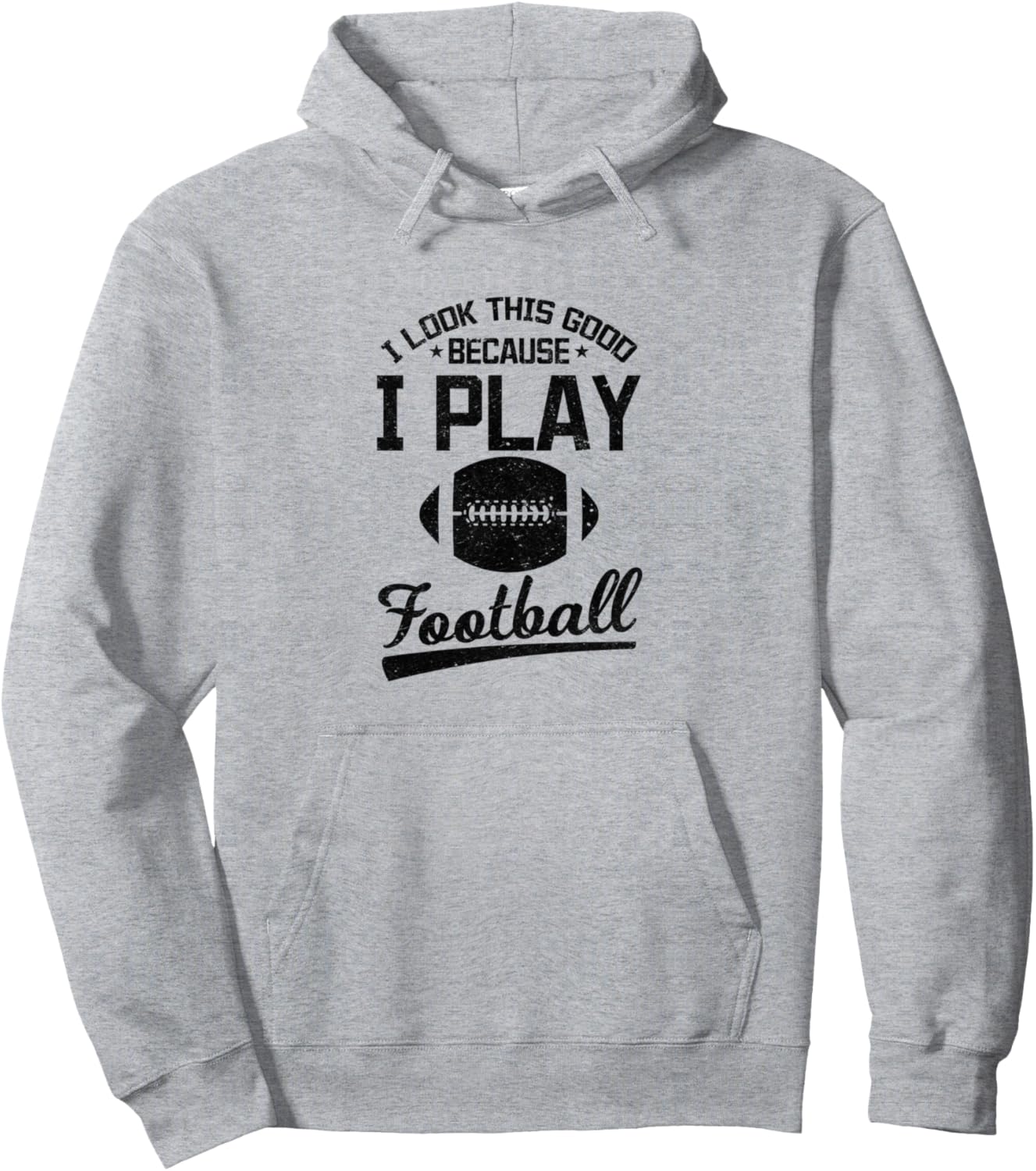 

Забавная футбольная толстовка - я так хорошо выгляжу, потому что играю в футбол Funny Football Quotes, серый