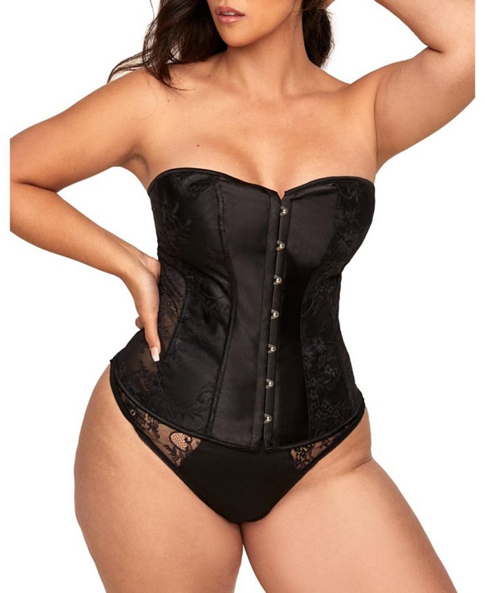 

Женский корсет с косточками Ashoka Plus-Size в комплекте Adore Me, черный