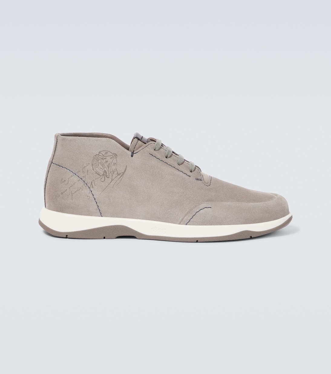 

Echappée Scritto Mid Top замшевые дерби Berluti, серый