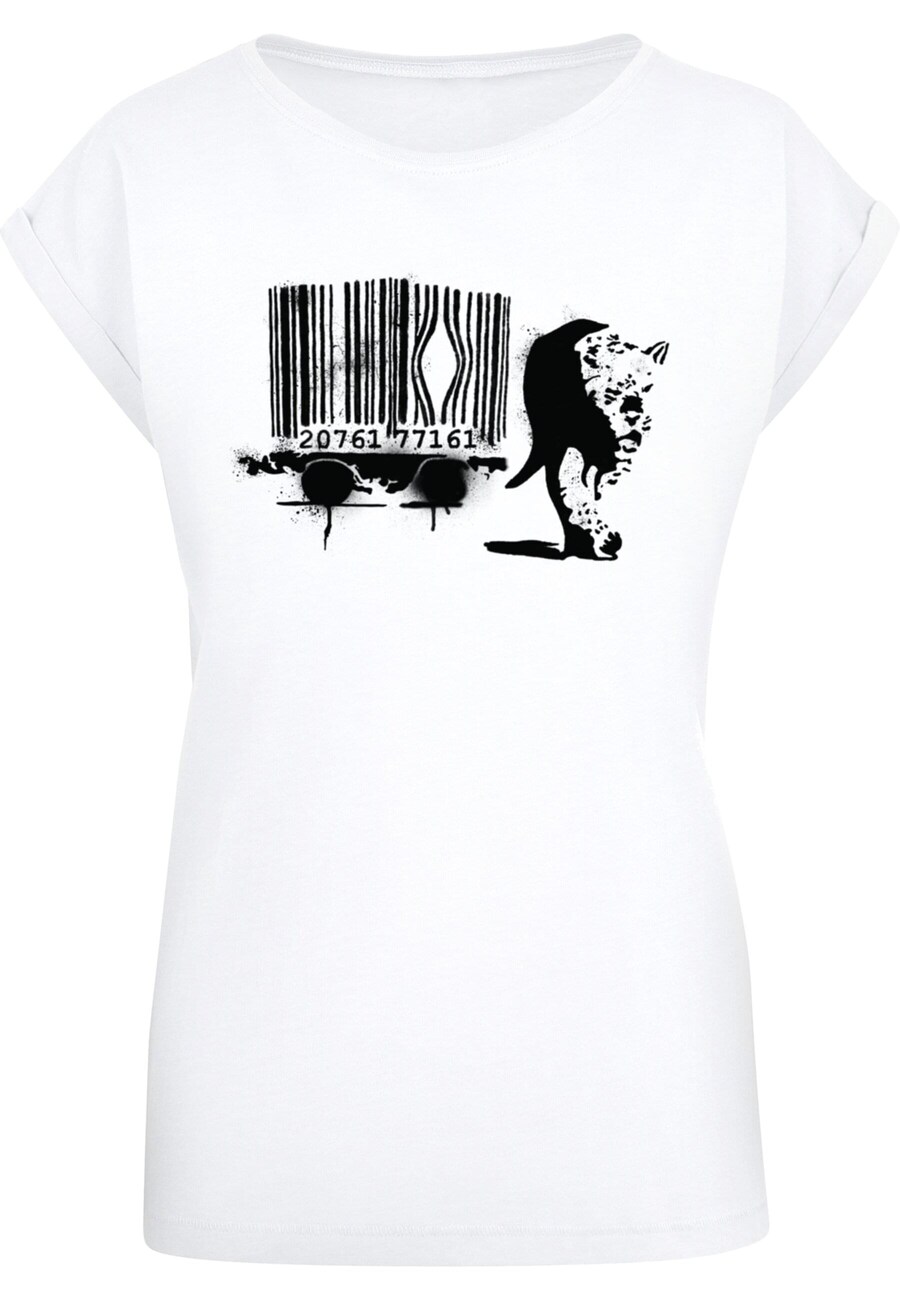 

Рубашка Merchcode Brandalised - Barcode Leopard Circle, белый