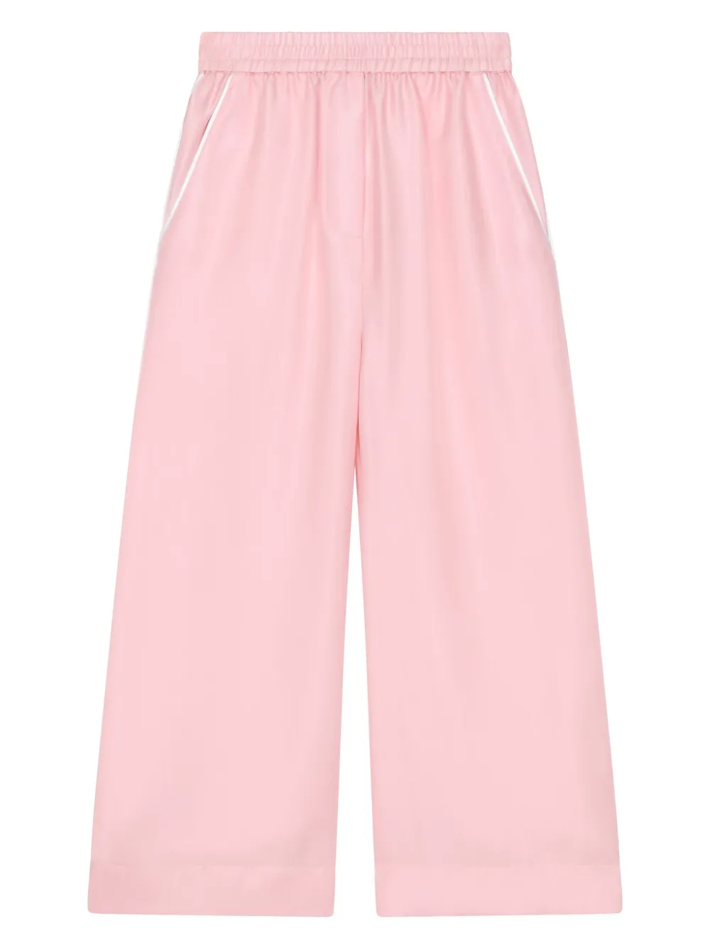 

Шелковые брюки широкого кроя Dolce & Gabbana Kids, розовый