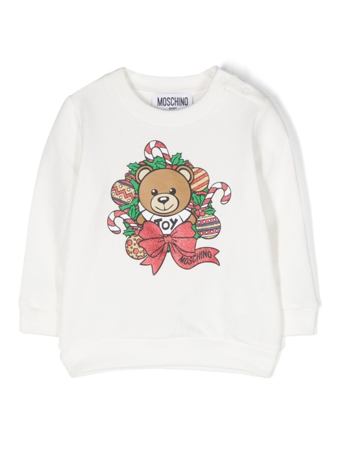 

Moschino Kids толстовка Teddy Bear с блестками, белый