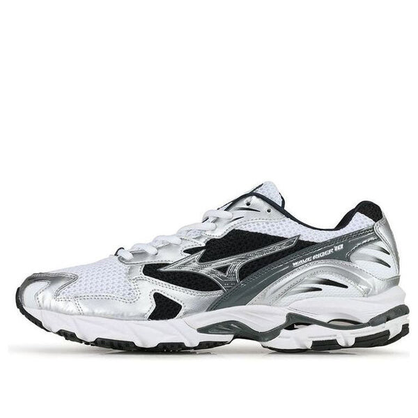 

Кроссовки wave rider 10 'white black silver' Mizuno, белый