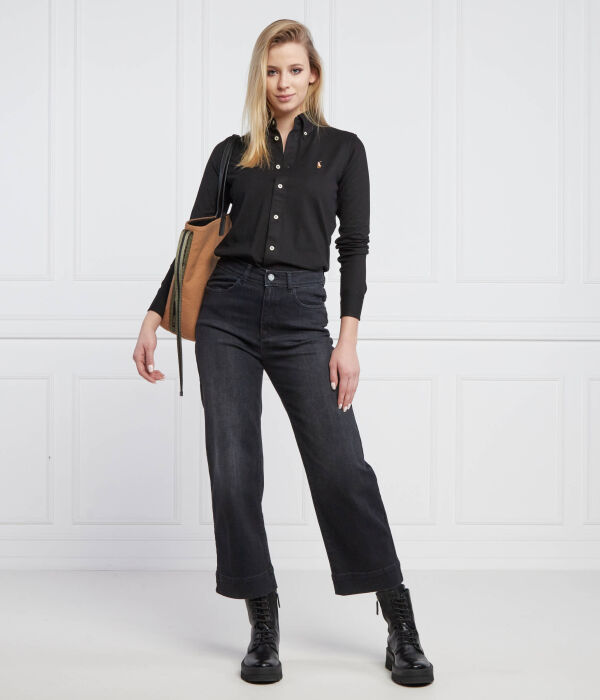 Рубашка Polo Ralph Lauren Heidi Slim Fit, черный — фото 2