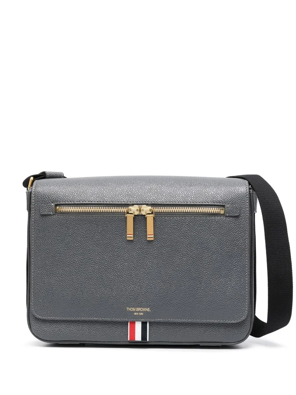 

Сумка-мессенджер с логотипом THOM BROWNE, серый