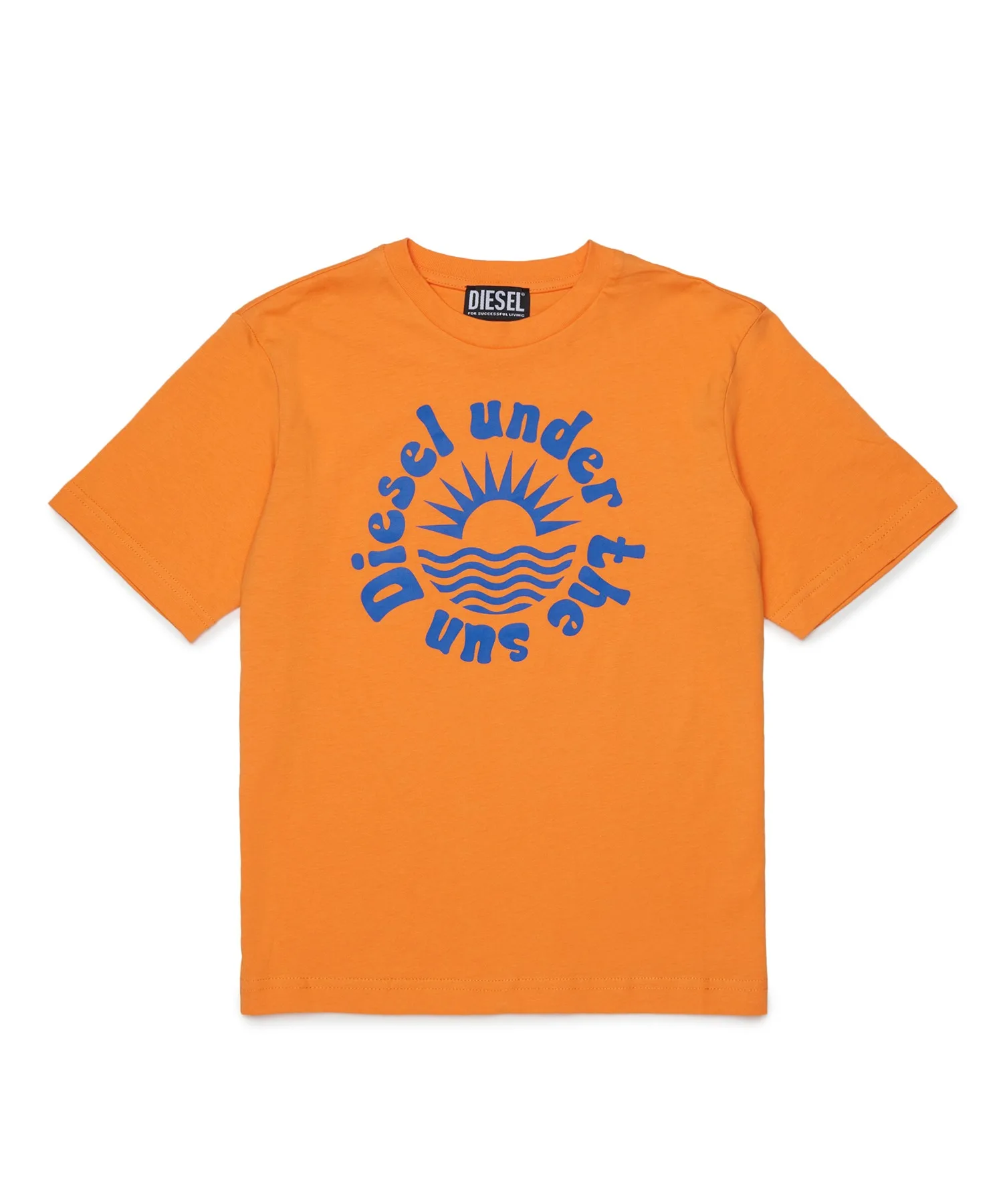 Детская футболка с логотипом DIESEL KIDS оранжевая
