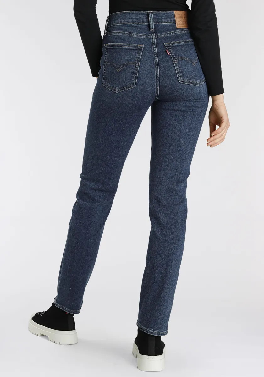 Прямые джинсы Levi's "724 High Rise Straight", цвет Dark Indigo Denim — фото 2