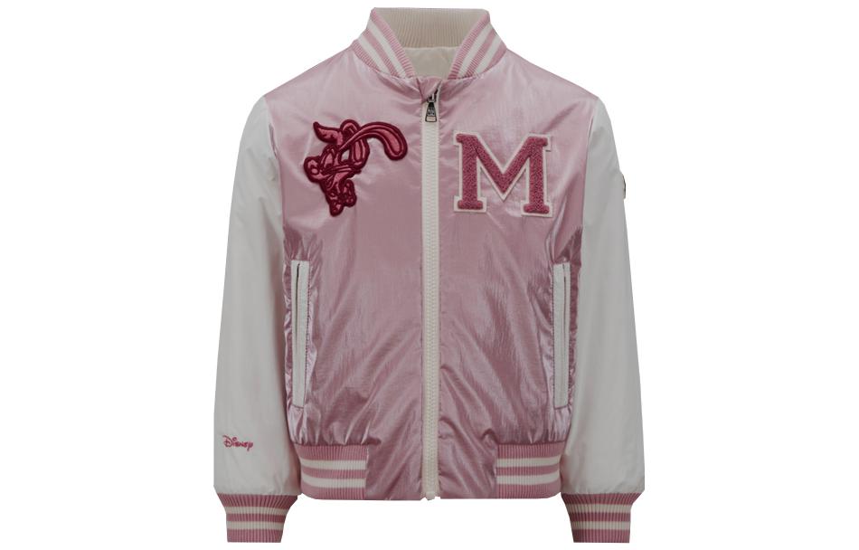 

Детская утепленная куртка Moncler, розовая