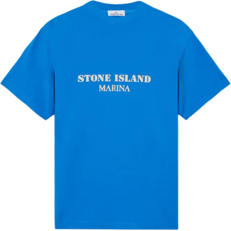 

STONE ISLAND Футболка Marina мужская bright blue, Синий, STONE ISLAND Футболка Marina мужская bright blue