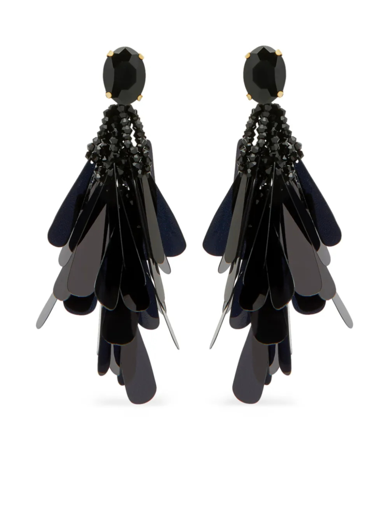 

Oscar de la Renta декорированные серьги-подвески, черный