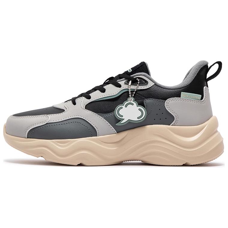 

361° Женские повседневные кроссовки для бега Low top серо-черные, устойчивые к скольжению и истиранию