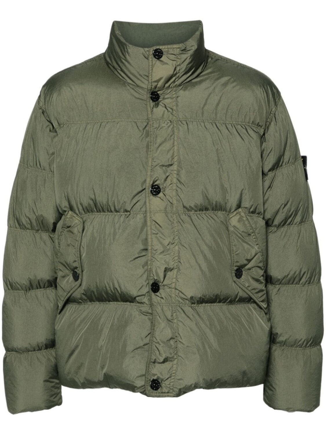 

Stone Island пуховик с значком компаса, зеленый