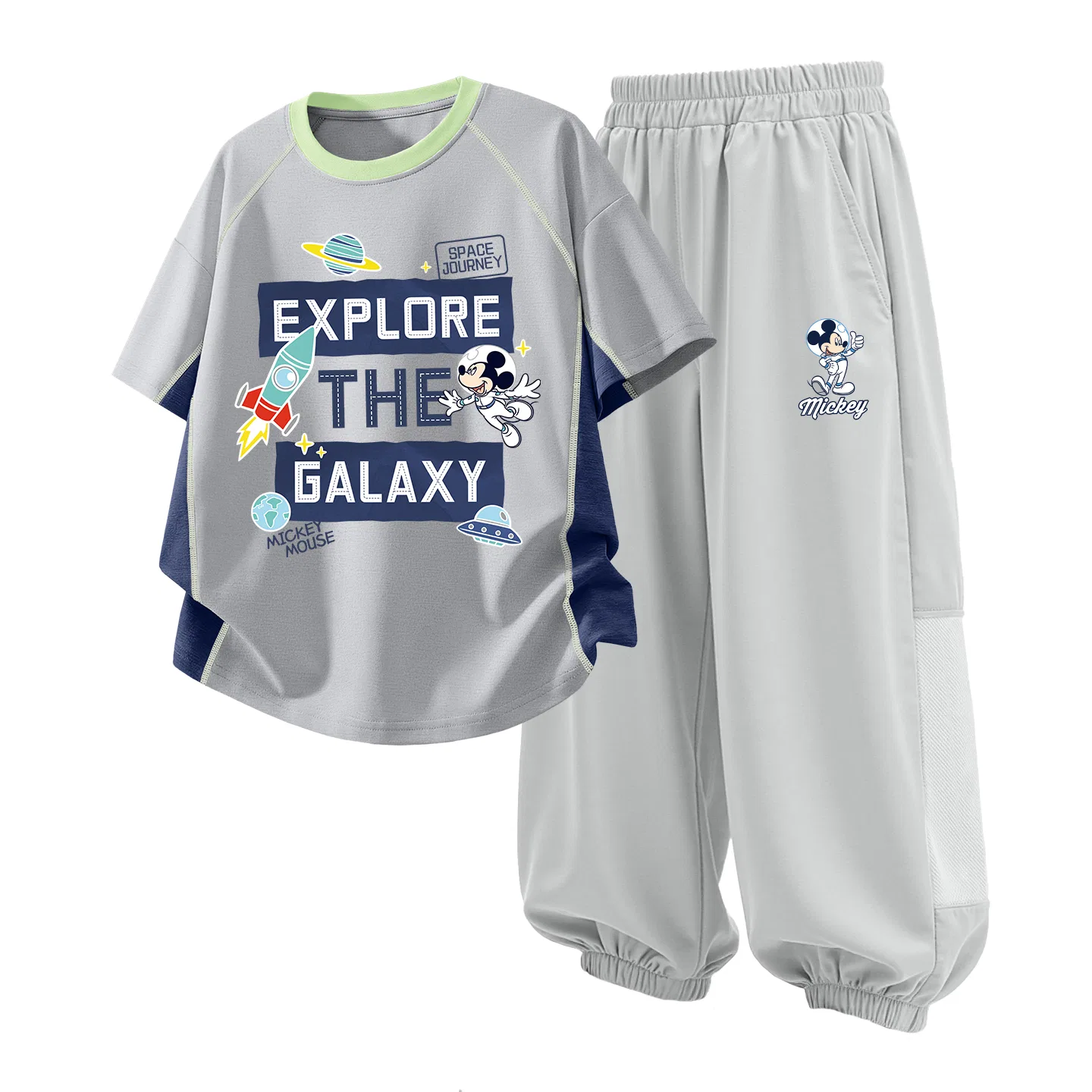 Детский спортивный костюм Casual Sportswear 2 Piece Set Disney, Di Qipini K Green+Di Qipini K Orchid Purple — фото 3