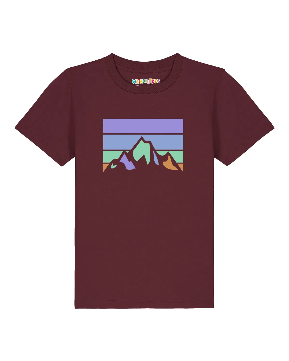 Детское футболка ретро ландшафт, Wat? Apparel, бордовый — фото 2