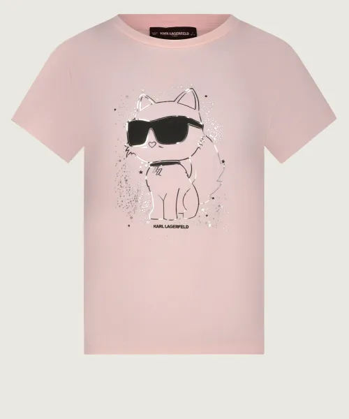 

Футболка Regular fit Karl Lagerfeld Kids, розовый
