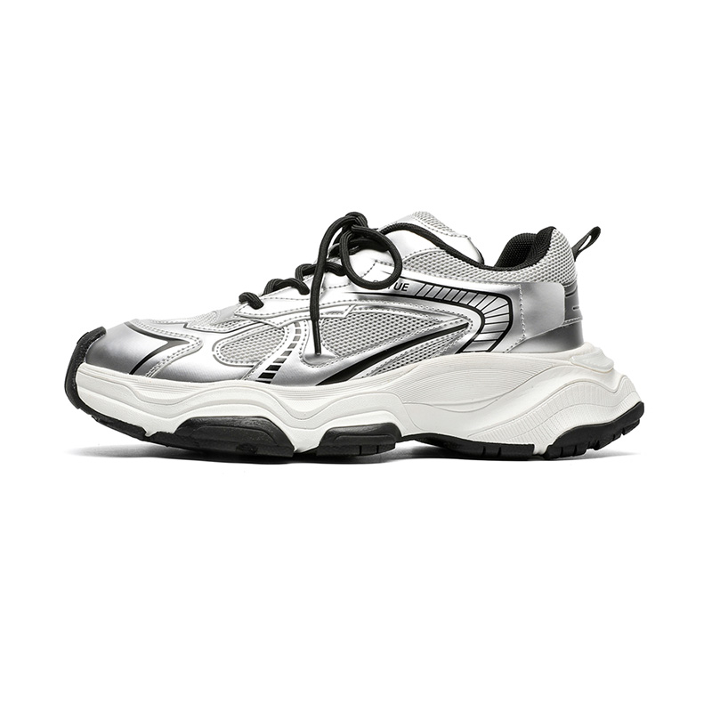 

Feiyue Кроссовки Anti-Slip Wear-Resistant Low-Top Chunky Sneakers Men's Silver Gray
