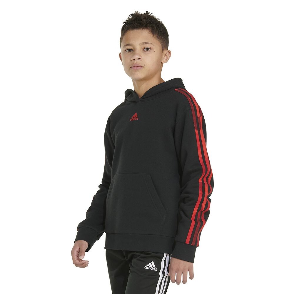 

Худи Adidas Camo Stripe в цвете Regular и Husky для мальчиков 8–20 лет, цвет Black With Red