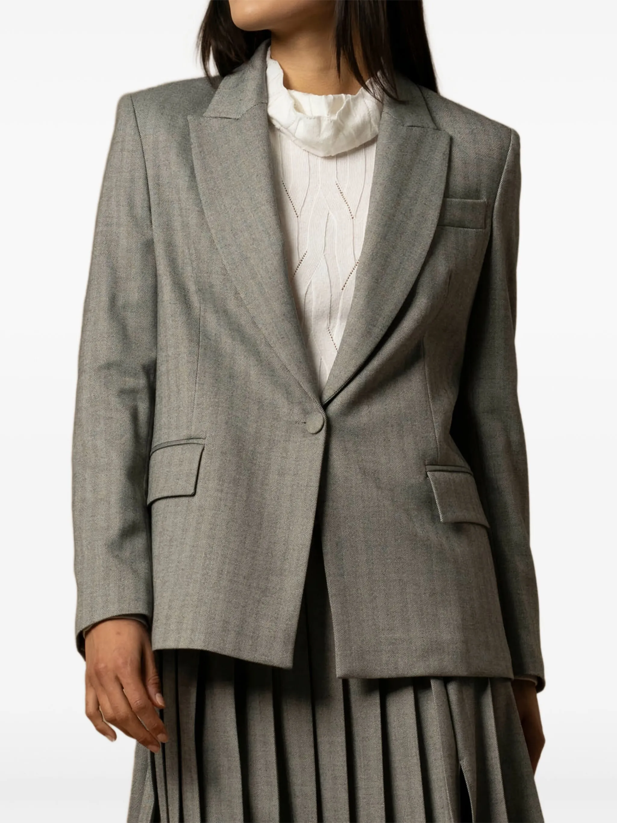 

Однобортный блейзер Gisberta Kocca, серый