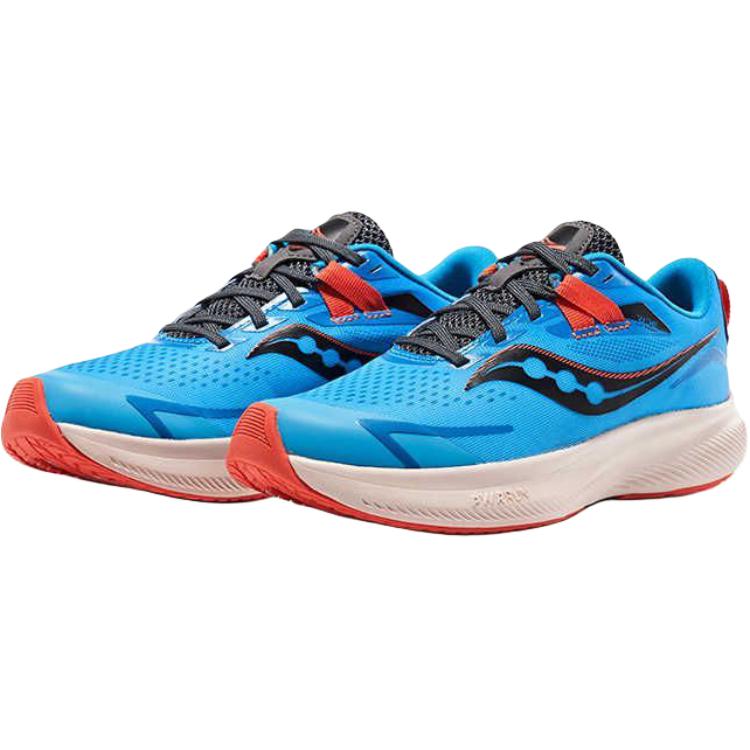 Saucony Ride 15 устойчивые к истиранию низкие детские беговые кроссовки blue kids' — фото 4